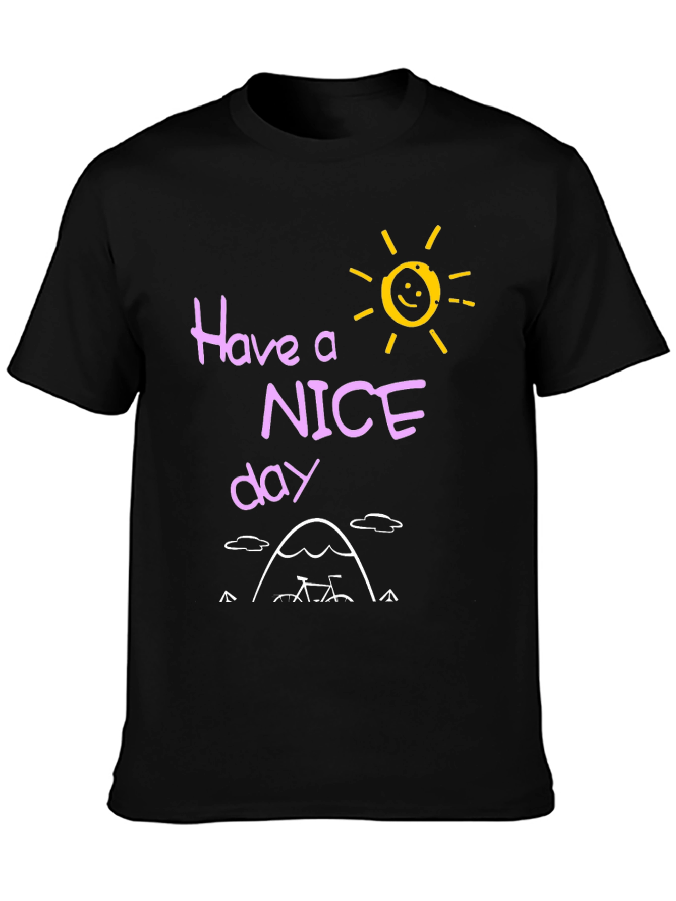 Have a Nice Day Graphic T-Shirt - Black
