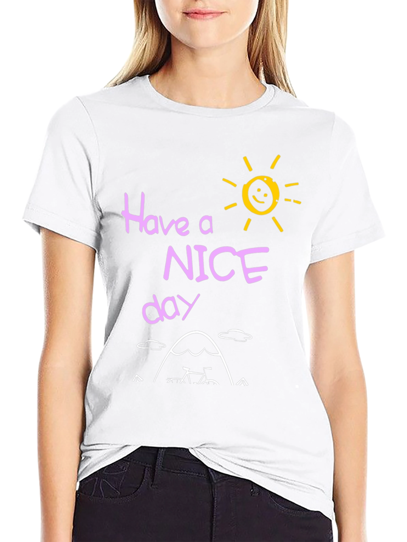 Have a Nice Day Graphic T-Shirt - Black