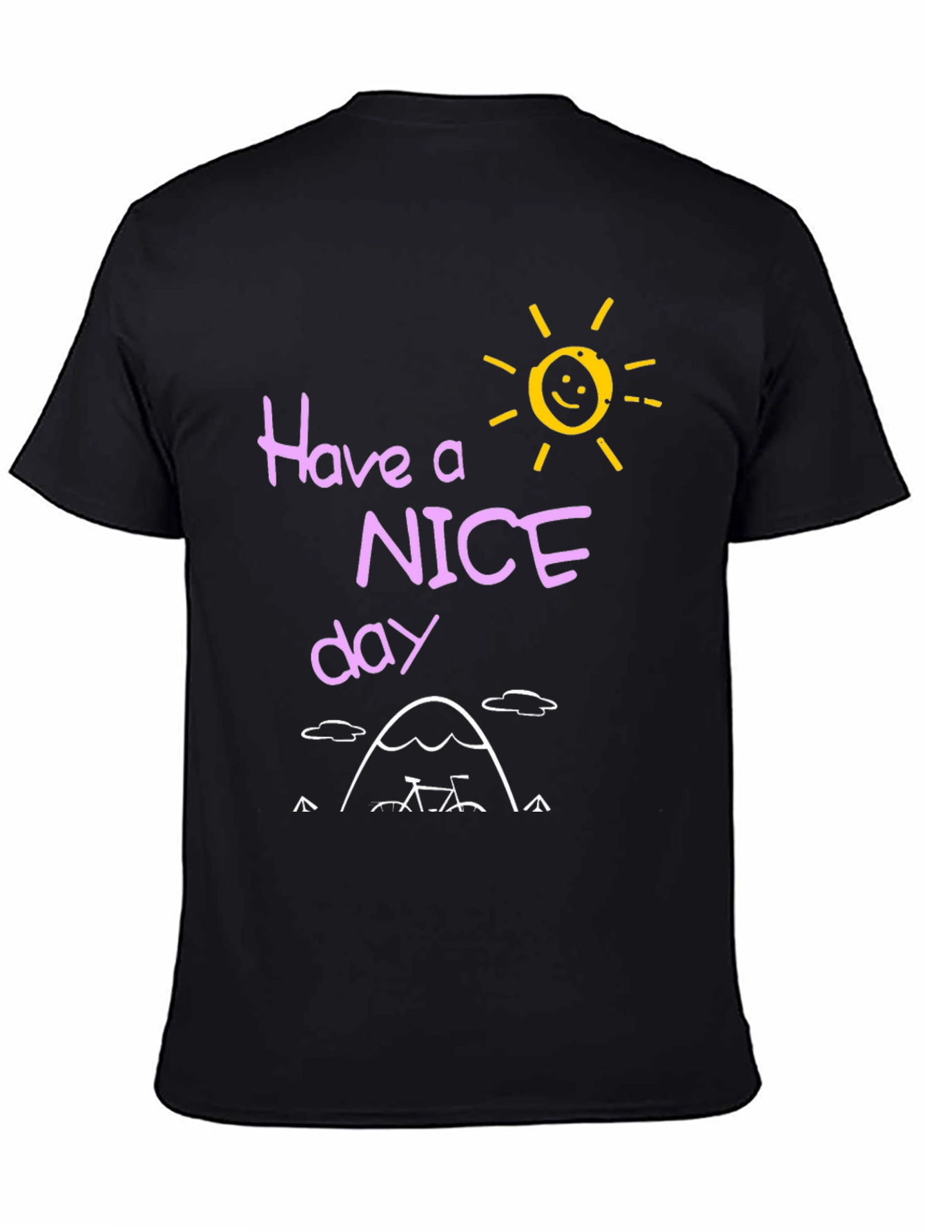 Have a Nice Day Graphic T-Shirt - Black