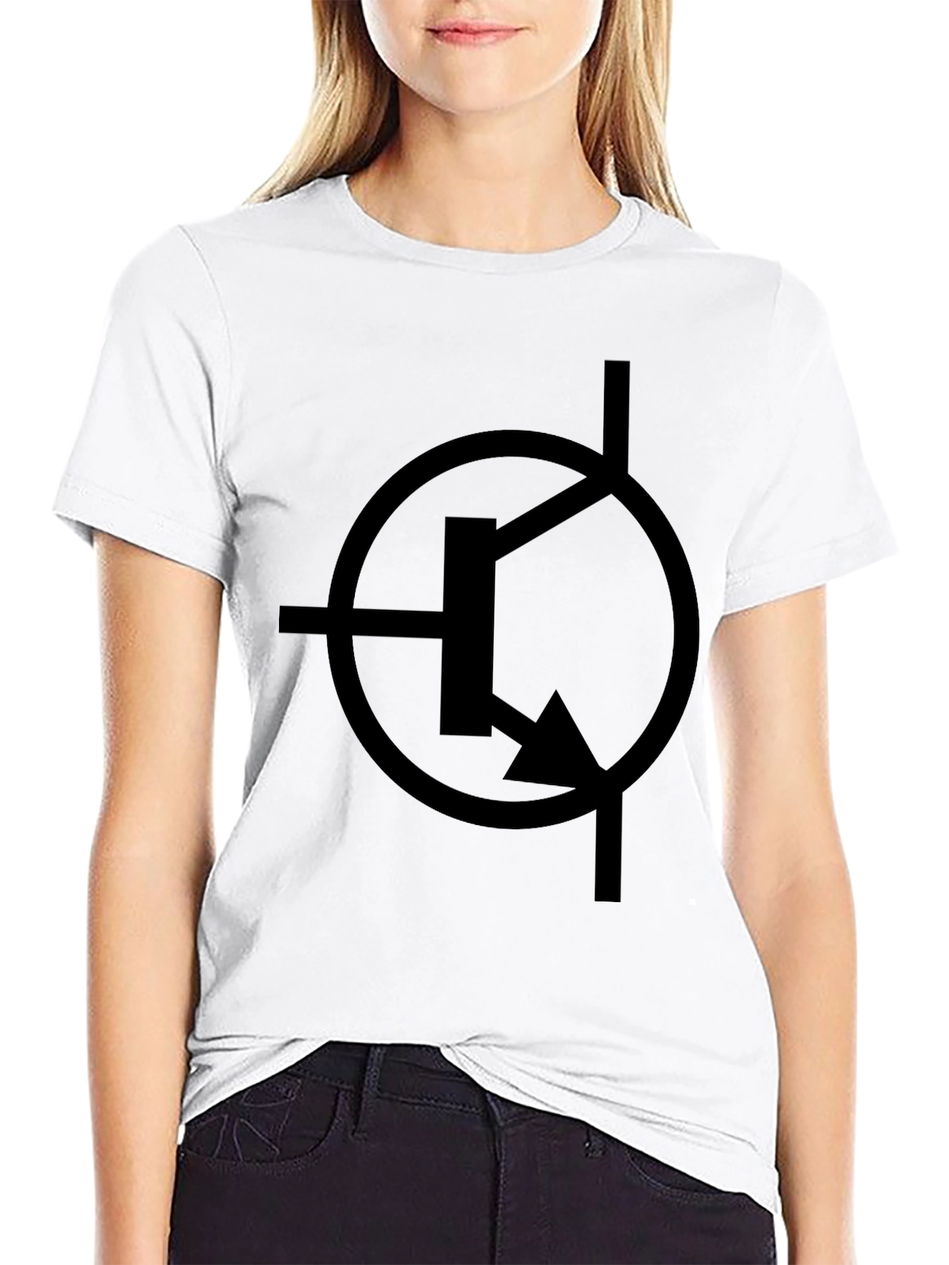 Electronics Circuit Symbol Black T-Shirt