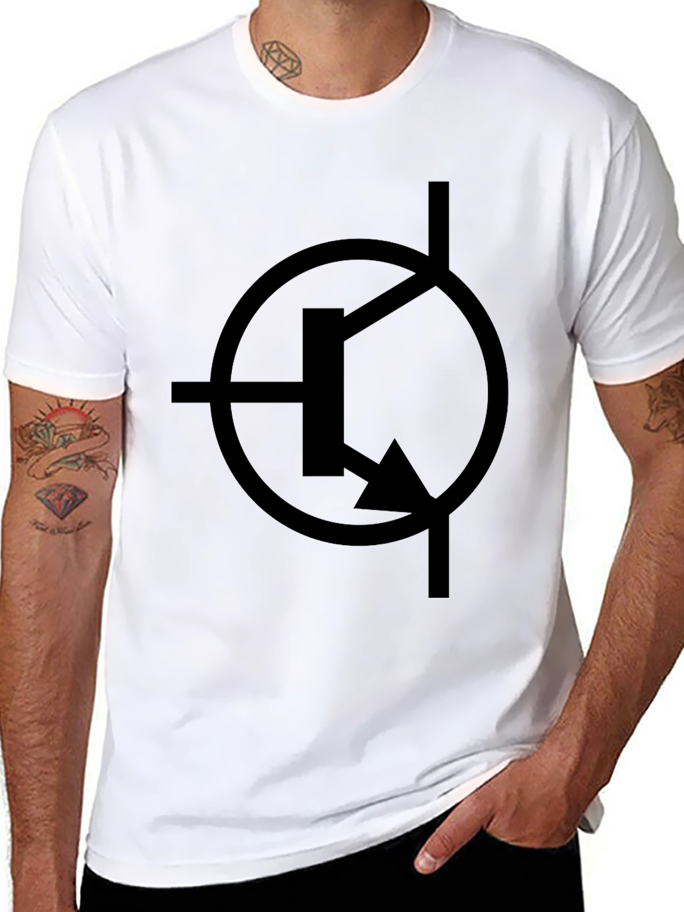 Electronics Circuit Symbol Black T-Shirt