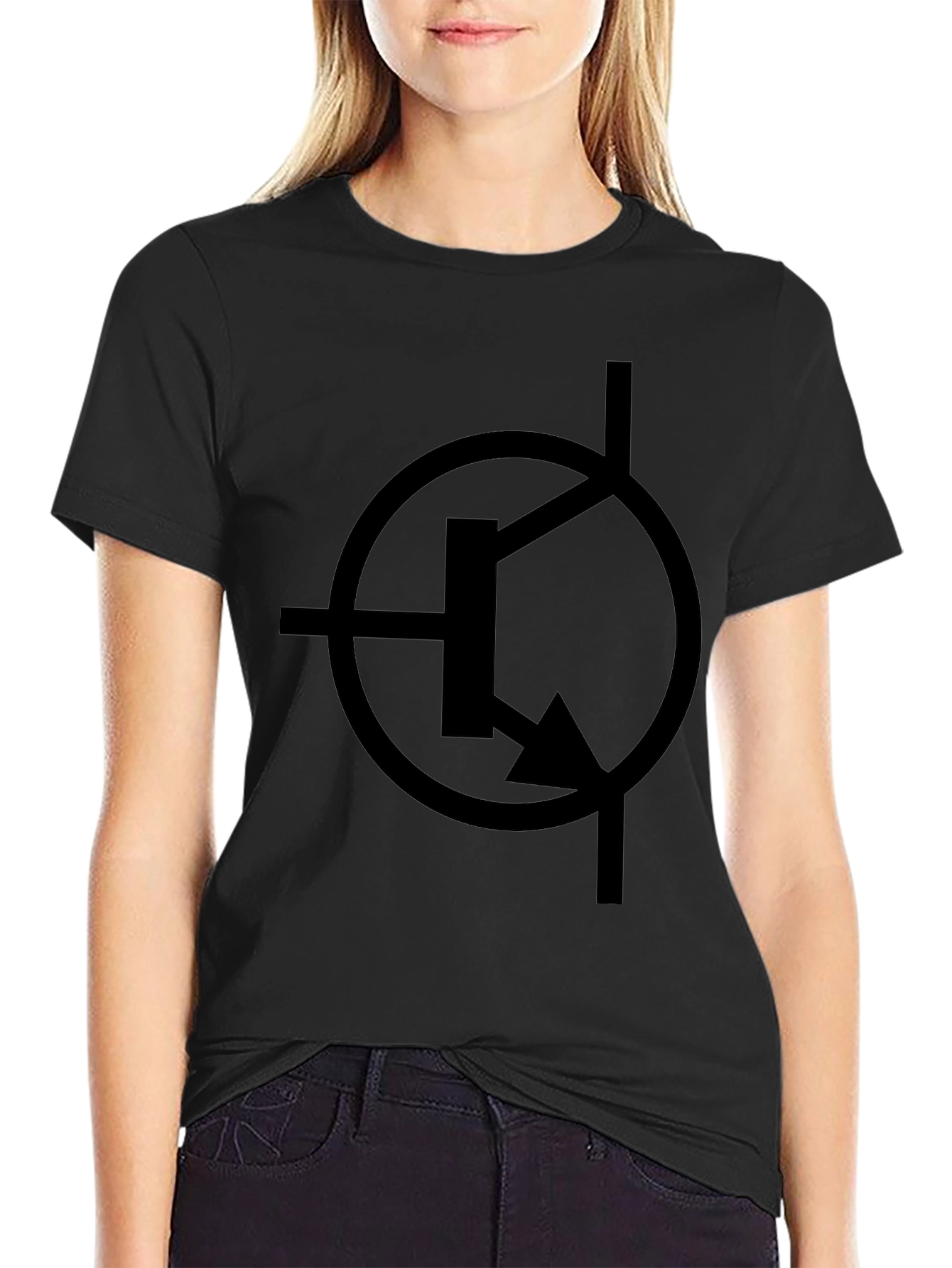 Electronics Circuit Symbol Black T-Shirt