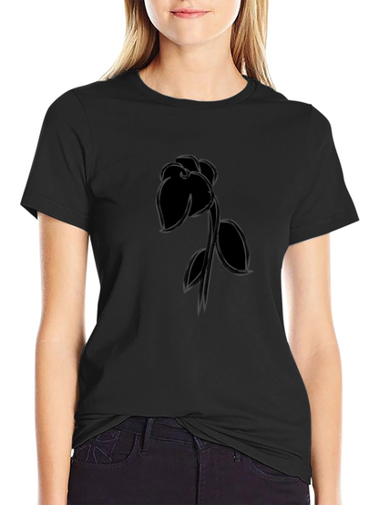Black Rose Graphic Tee - Mens Casual Shirt