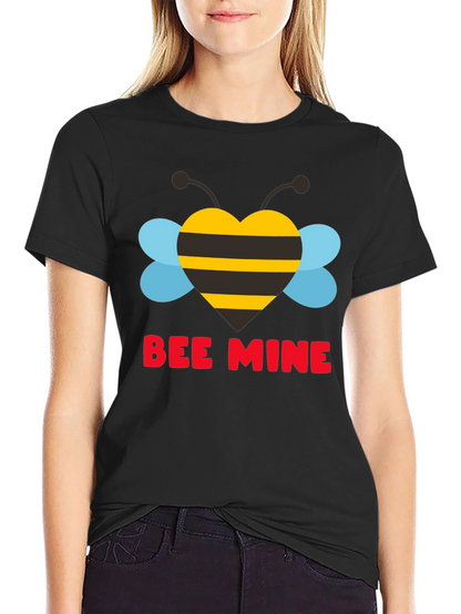 Bee Mine Heart Graphic Tee - Valentines Day