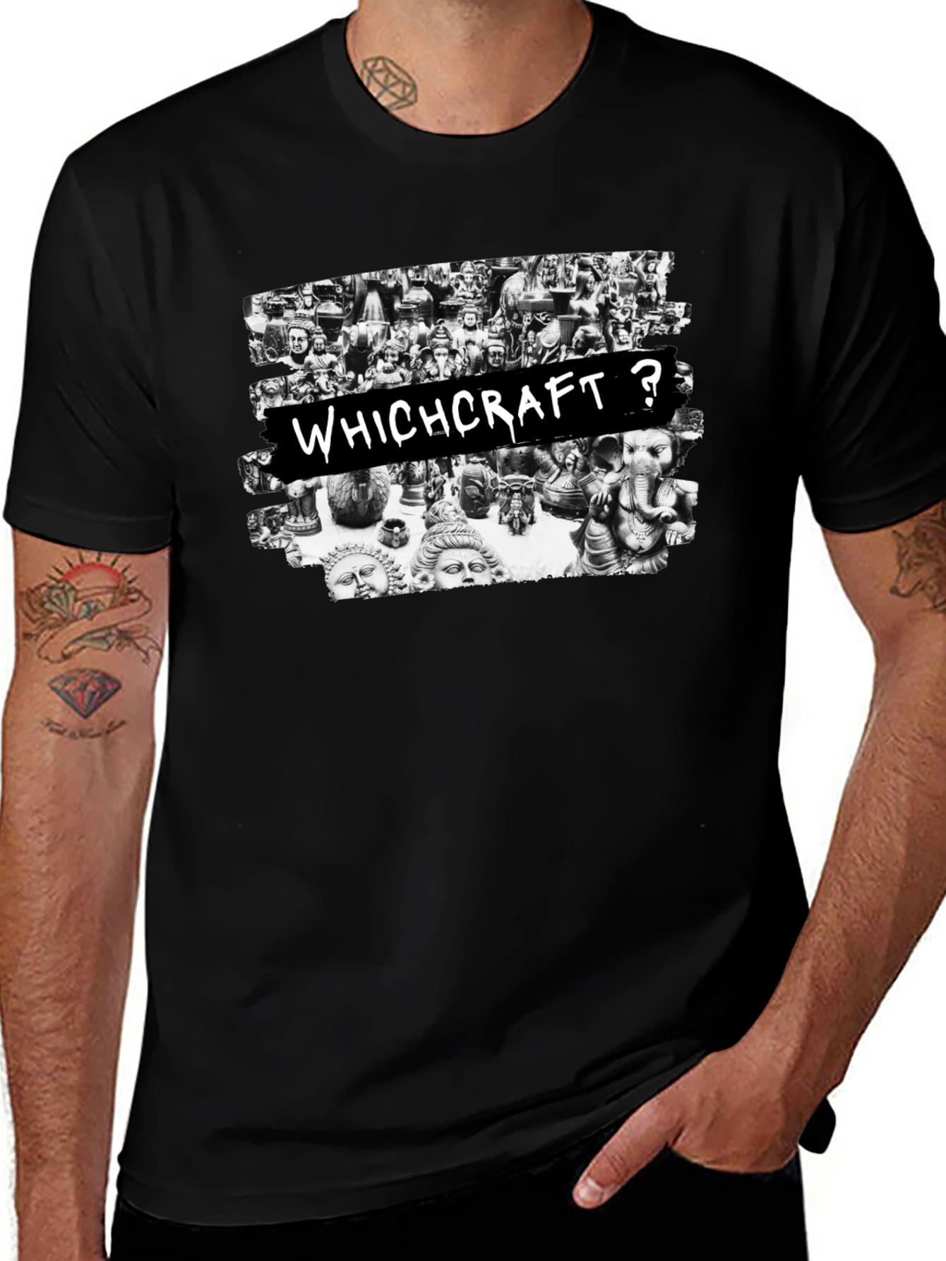 Witchcraft Graphic Print Black T-Shirt