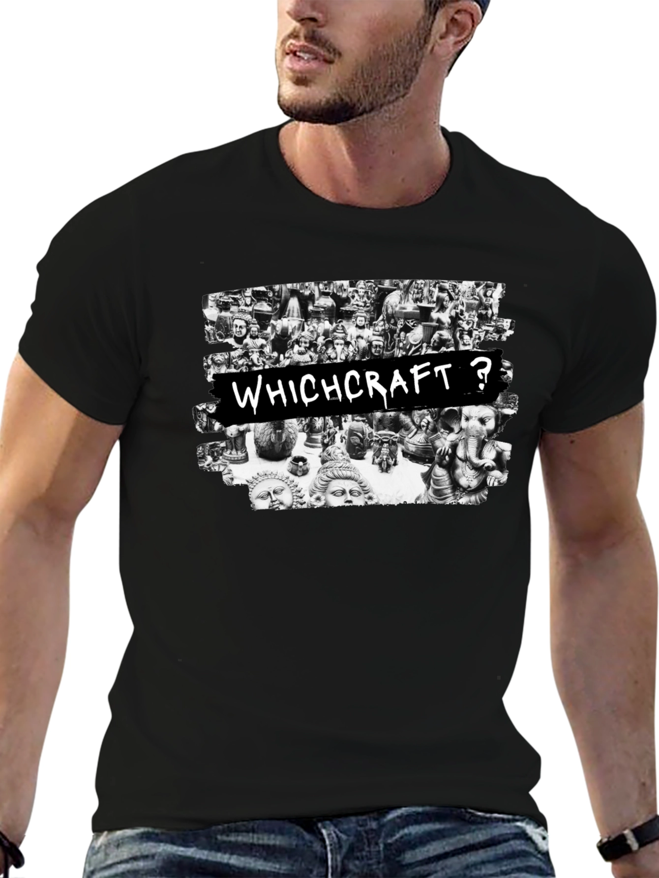 Witchcraft Graphic Print Black T-Shirt