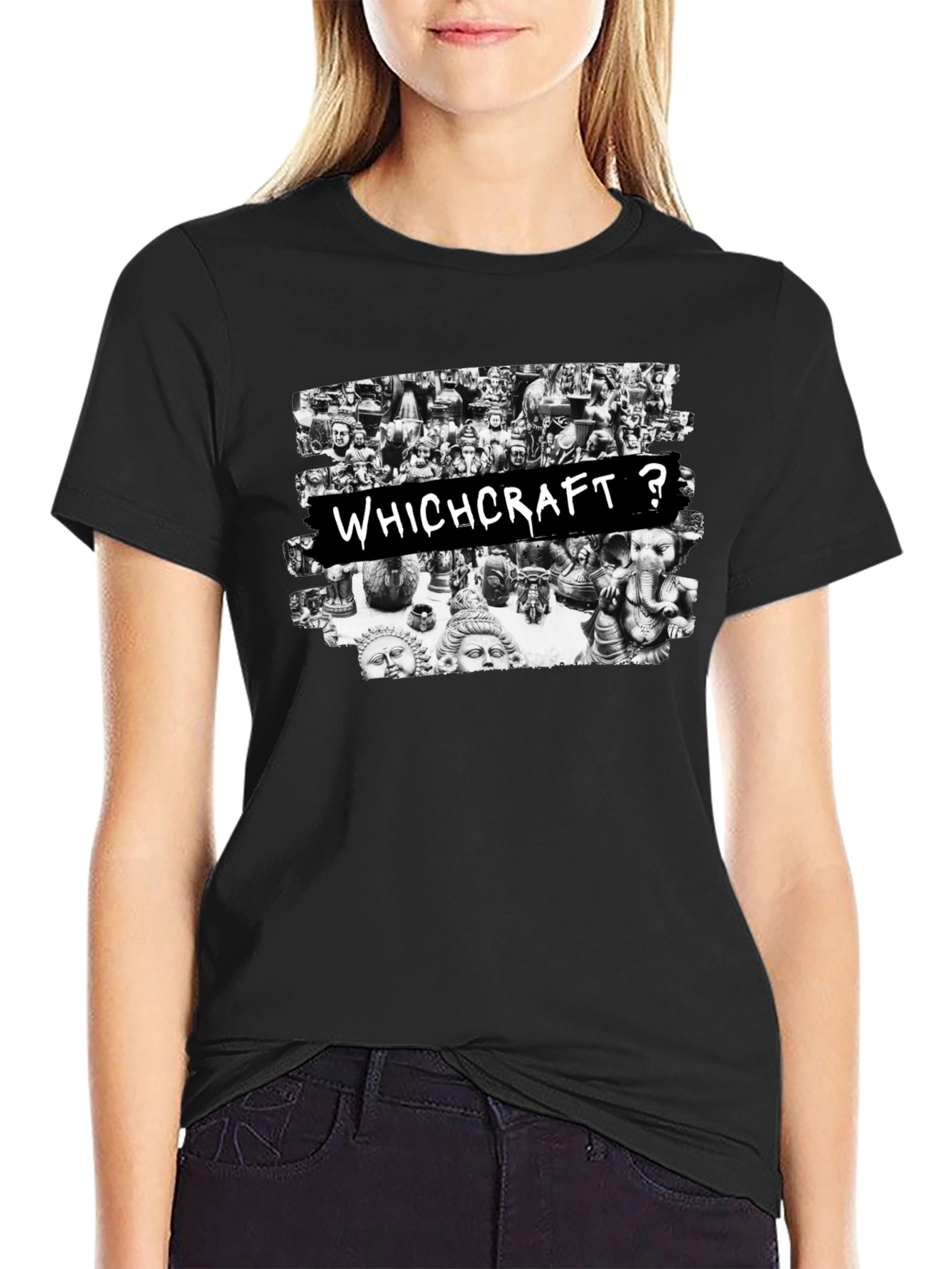 Witchcraft Graphic Print Black T-Shirt