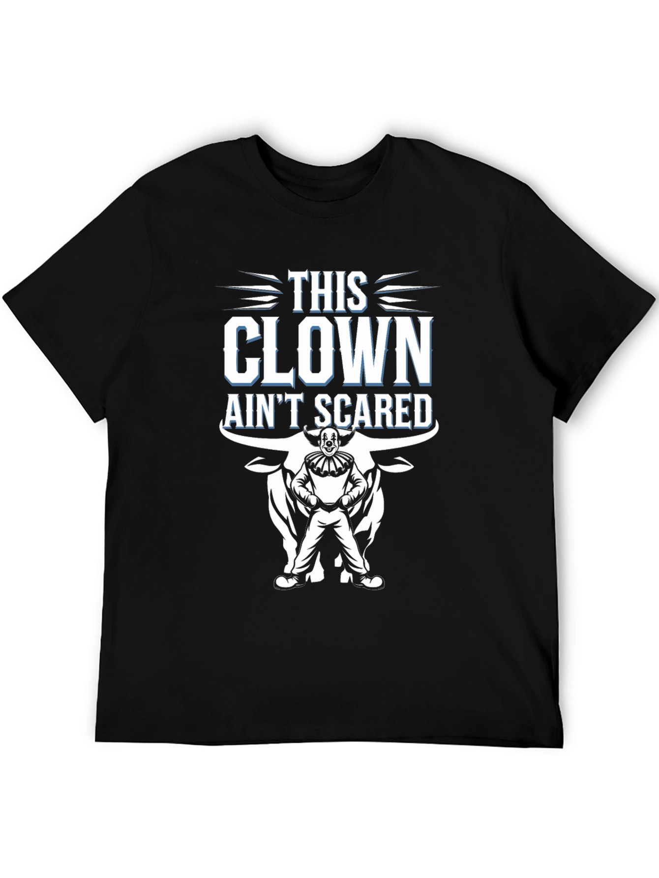 This Clown Aint Scared Mens Black Graphic Tee