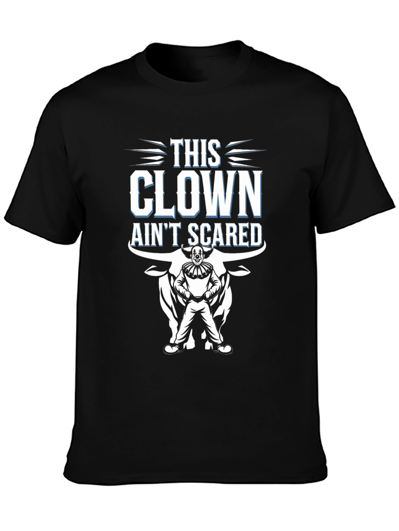 This Clown Aint Scared Mens Black Graphic Tee