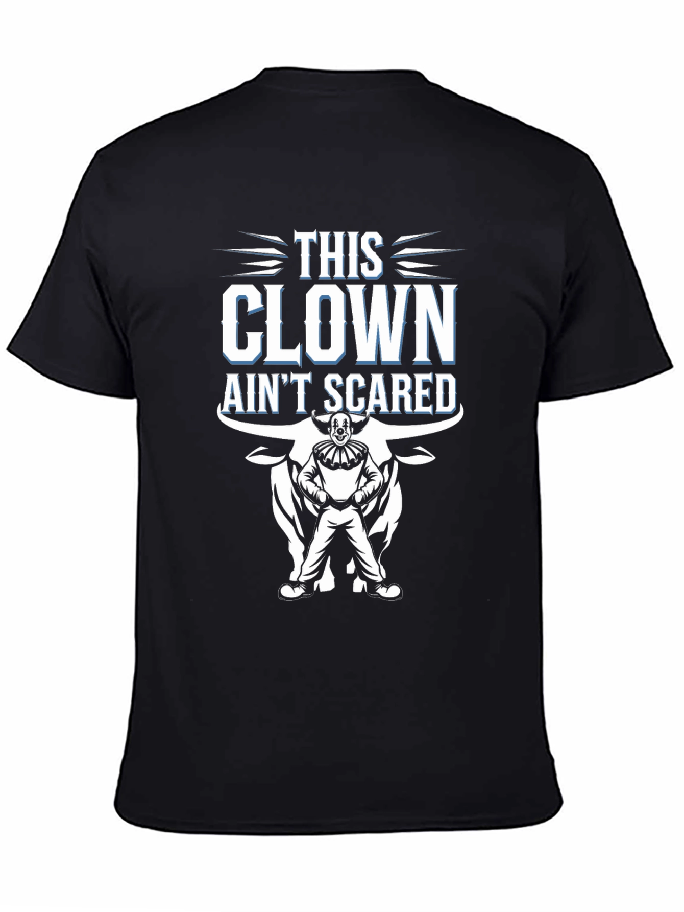 This Clown Aint Scared Mens Black Graphic Tee