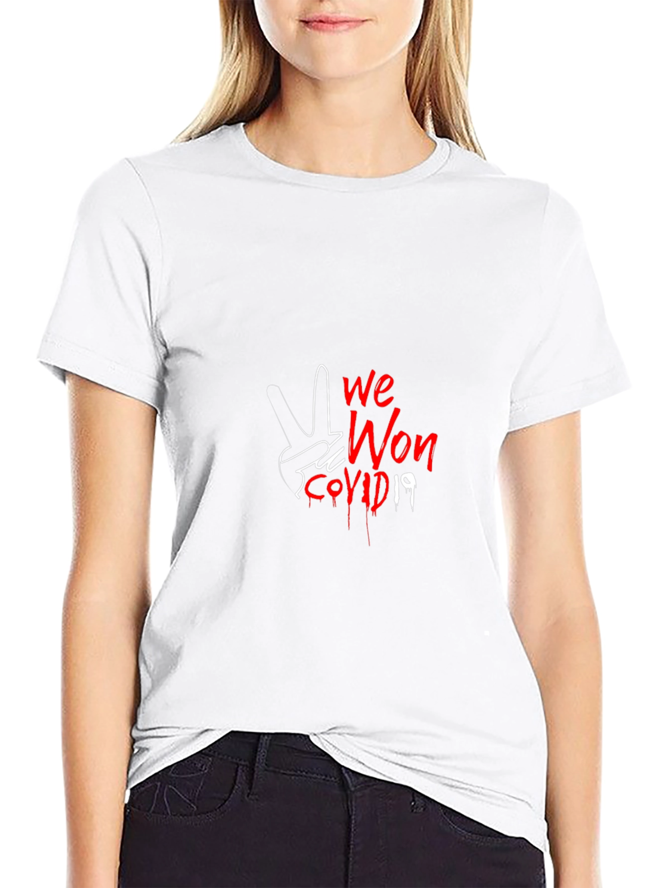 We Won COVID-19 Graphic Tee - Black