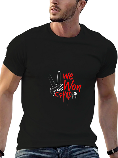 We Won COVID-19 Graphic Tee - Black