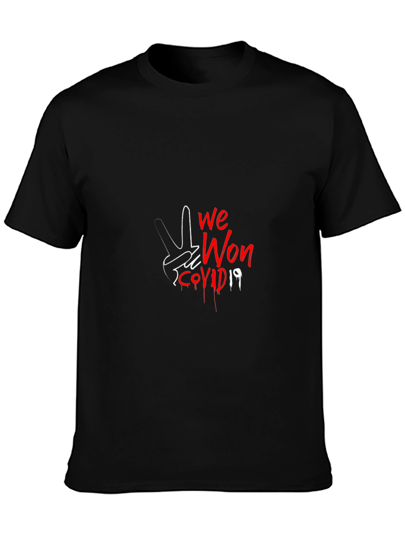 We Won COVID-19 Graphic Tee - Black