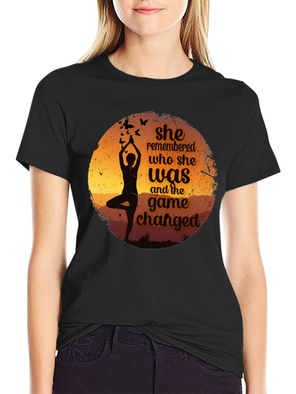 Yoga Silhouette Graphic Tee - She Remembered T-Shirt