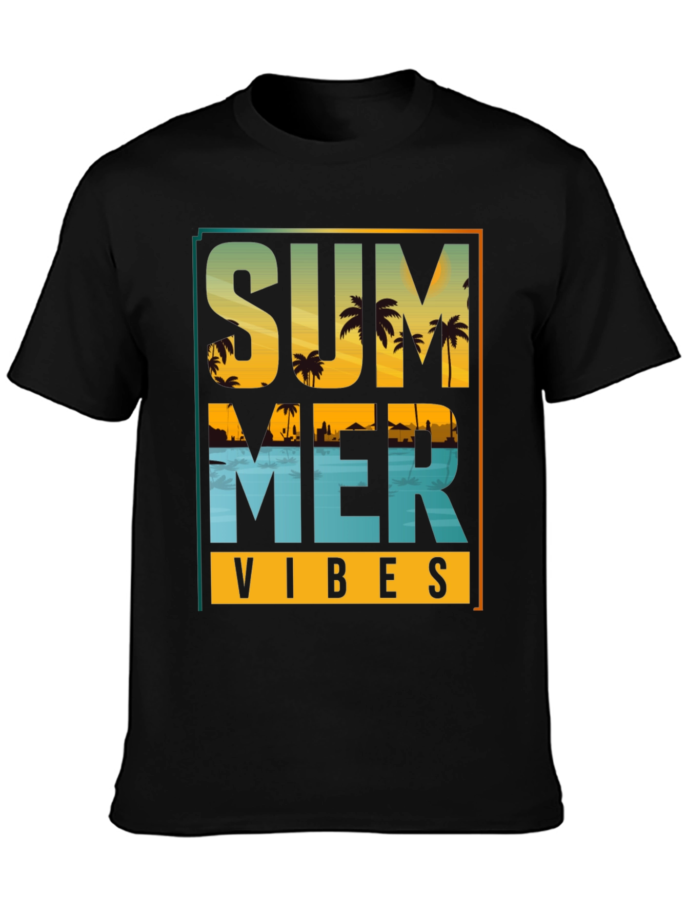 Summer Vibes Graphic T-Shirt - Beach Design