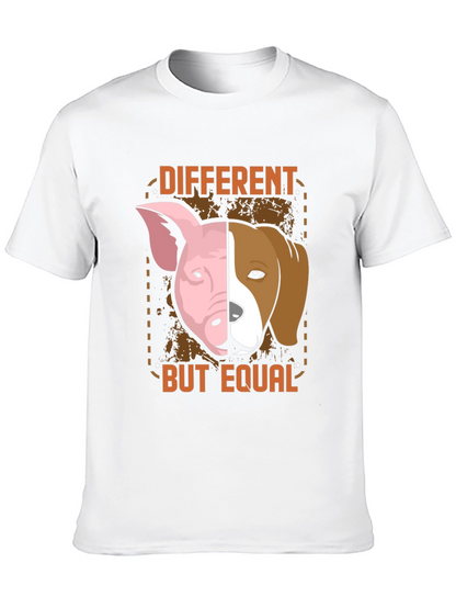 Different But Equal T-Shirt - Pig Dog Graphic Tee