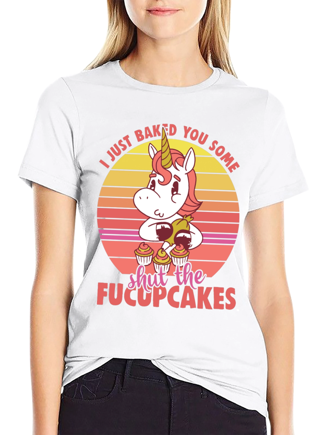 Unicorn Cupcake Graphic T-Shirt