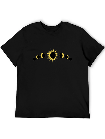Phases of the Moon Graphic Tee - Black