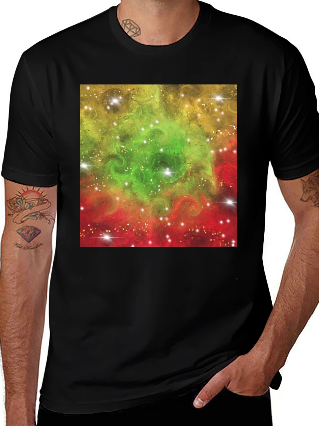 Nebula Design Black T-Shirt