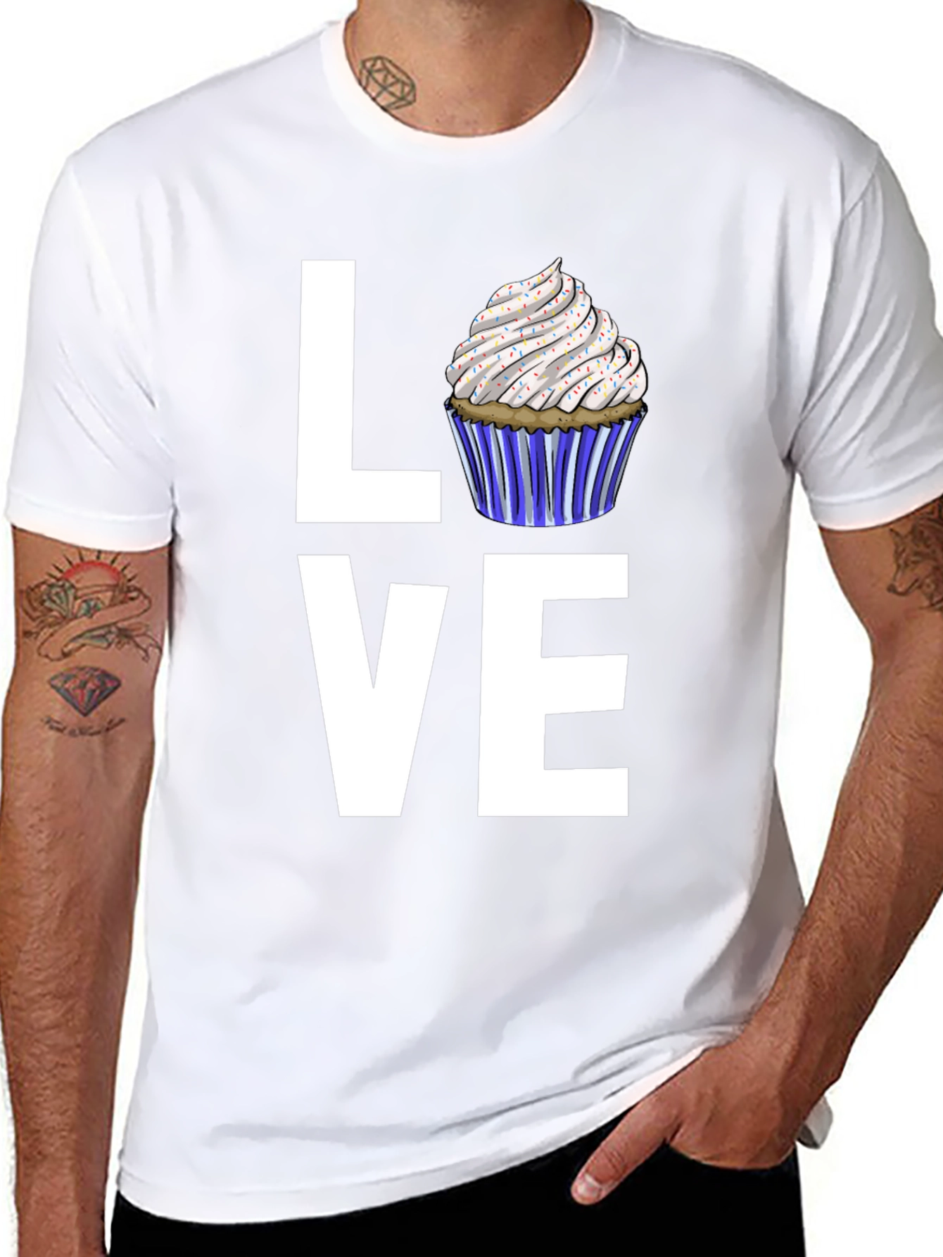 Love Cupcake Graphic Tee -  Sweet Treat Shirt