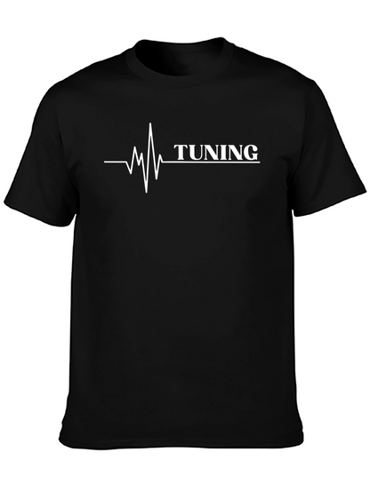Tuning Heartbeat T-Shirt - Black Cotton Graphic Tee