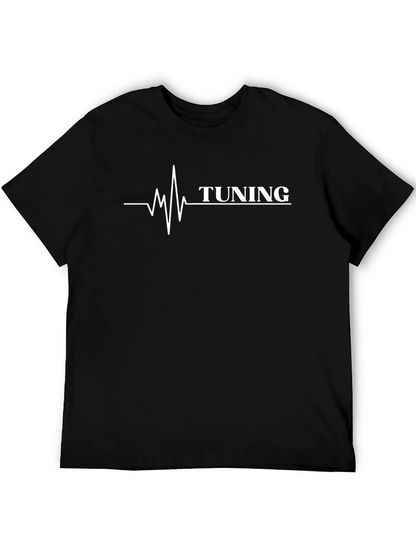 Tuning Heartbeat T-Shirt - Black Cotton Graphic Tee