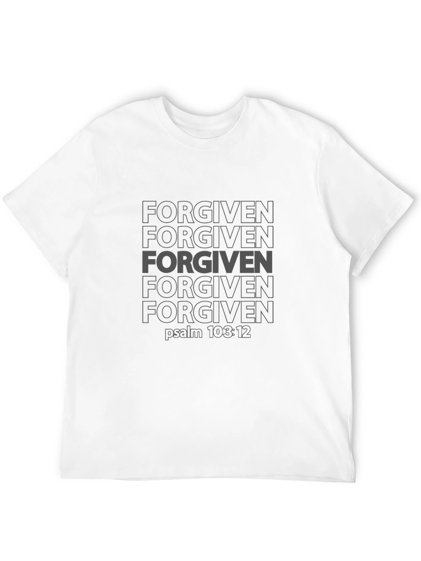 Forgiven Psalm 103:12 Graphic Tee