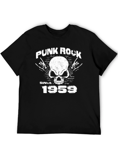 Punk Rock Since 1959 Black Graphic T-Shirt