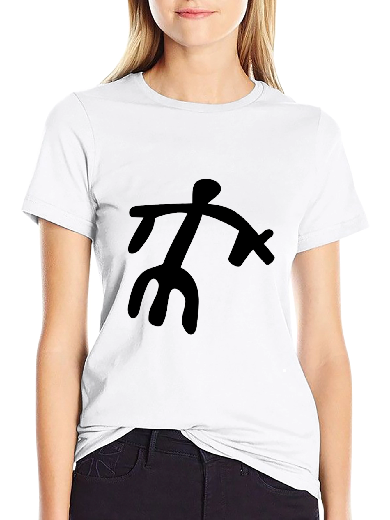 Abstract Figure Black Graphic Tee