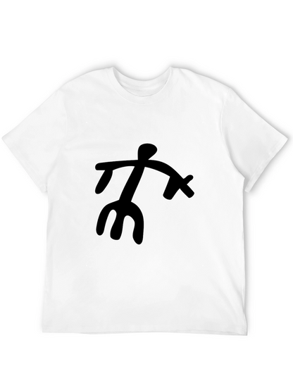 Abstract Figure Black Graphic Tee