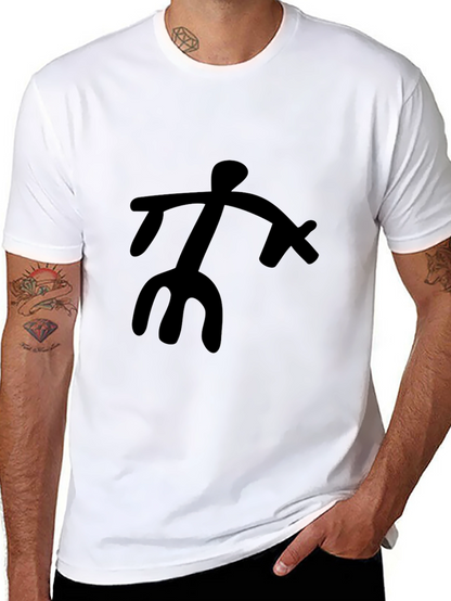 Abstract Figure Black Graphic Tee