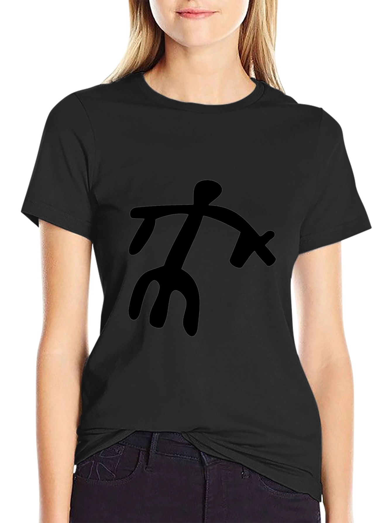 Abstract Figure Black Graphic Tee