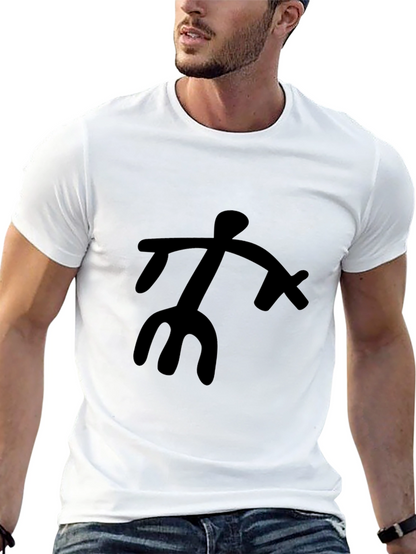 Abstract Figure Black Graphic Tee