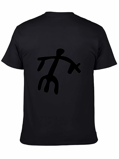 Abstract Figure Black Graphic Tee