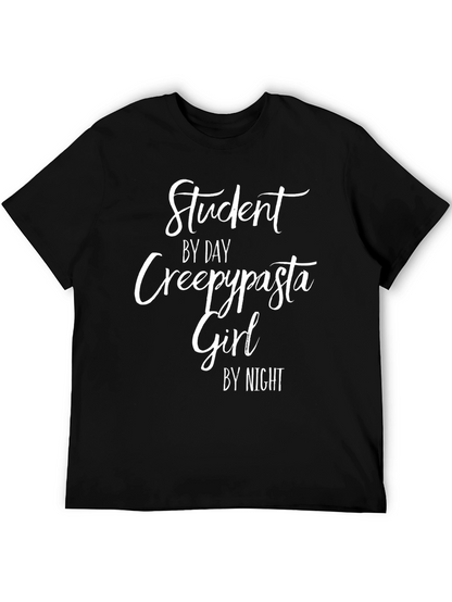 Student Creepypasta Girl Black T-Shirt