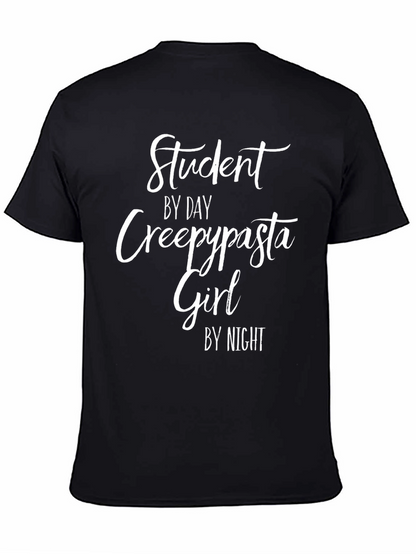 Student Creepypasta Girl Black T-Shirt