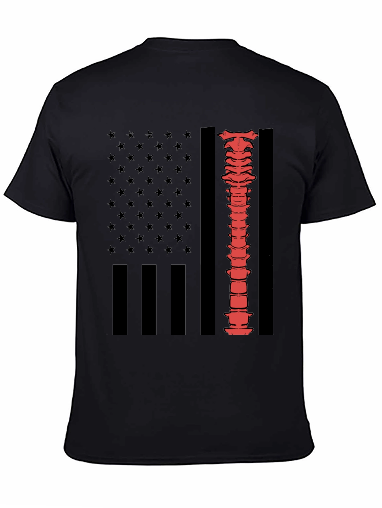 Spine American Flag Graphic Tee