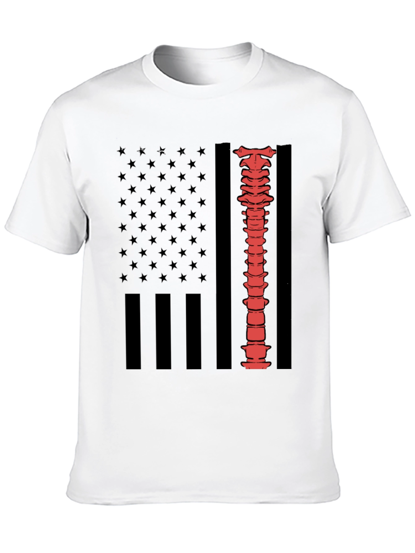 Spine American Flag Graphic Tee