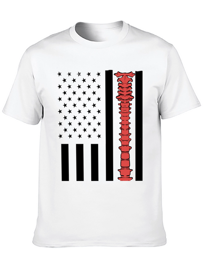 Spine American Flag Graphic Tee