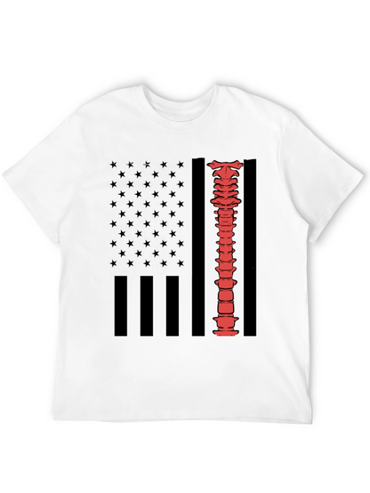 Spine American Flag Graphic Tee