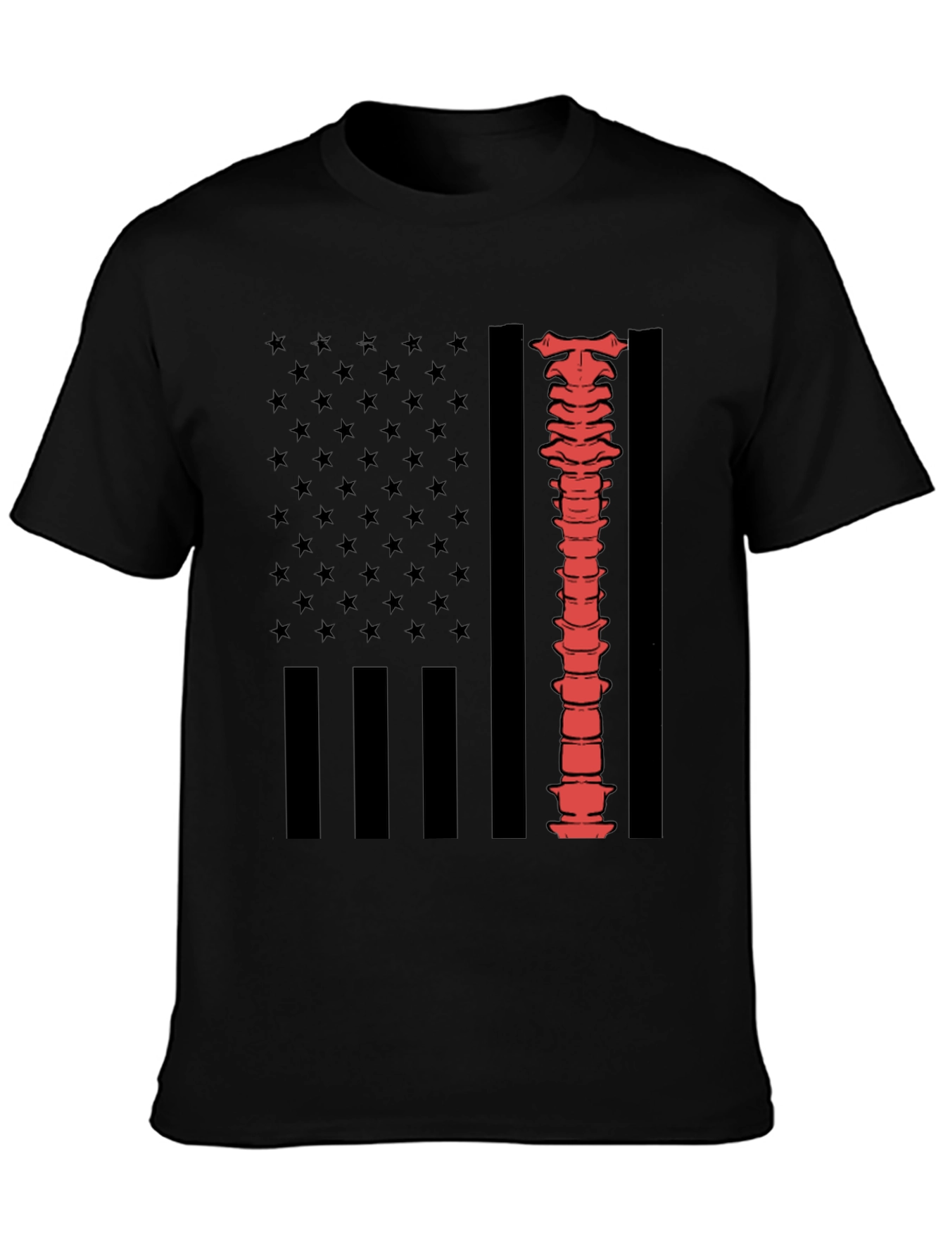 Spine American Flag Graphic Tee