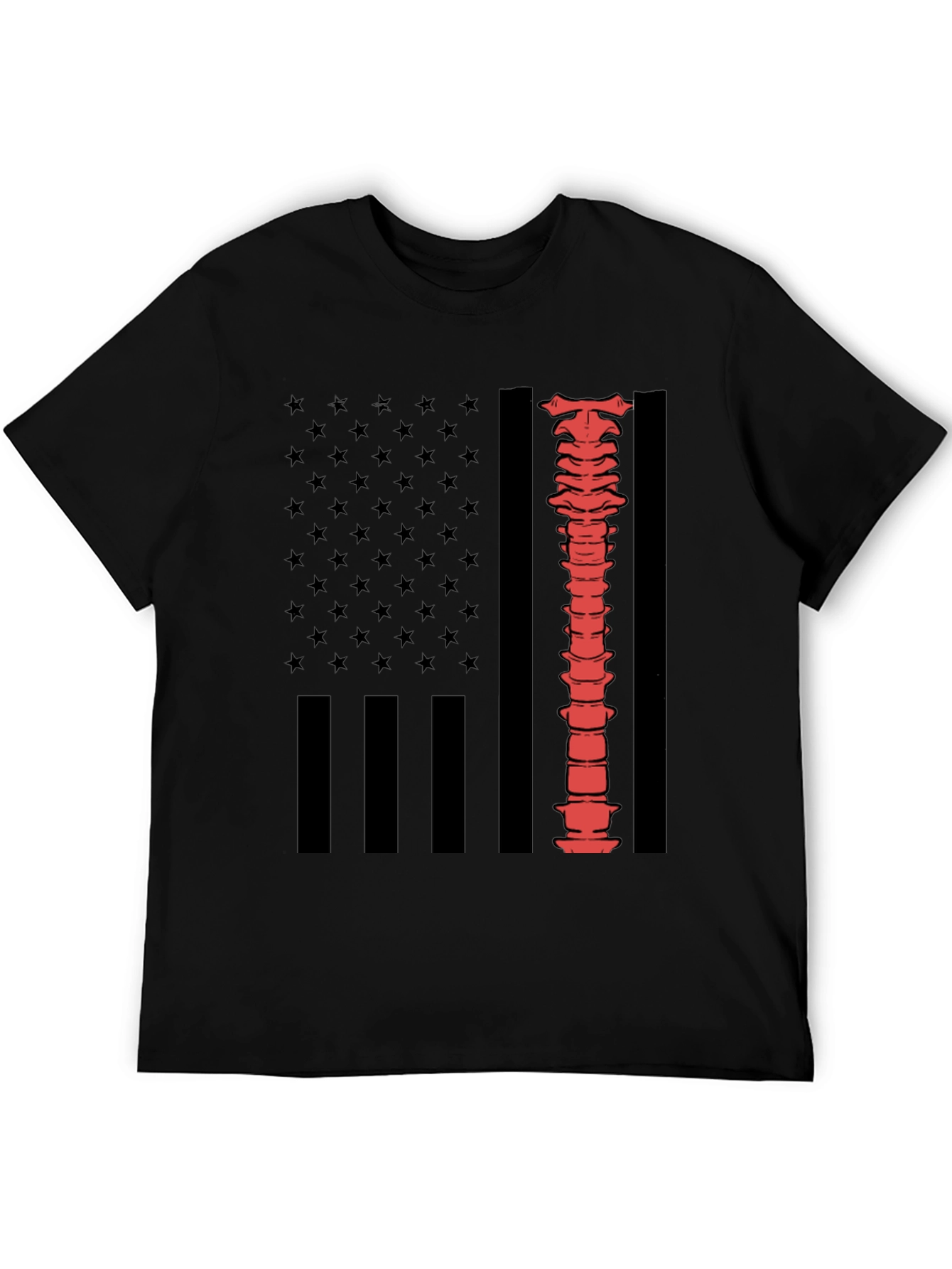 Spine American Flag Graphic Tee