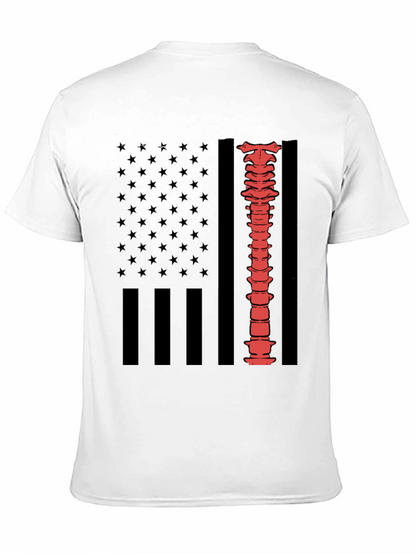 Spine American Flag Graphic Tee