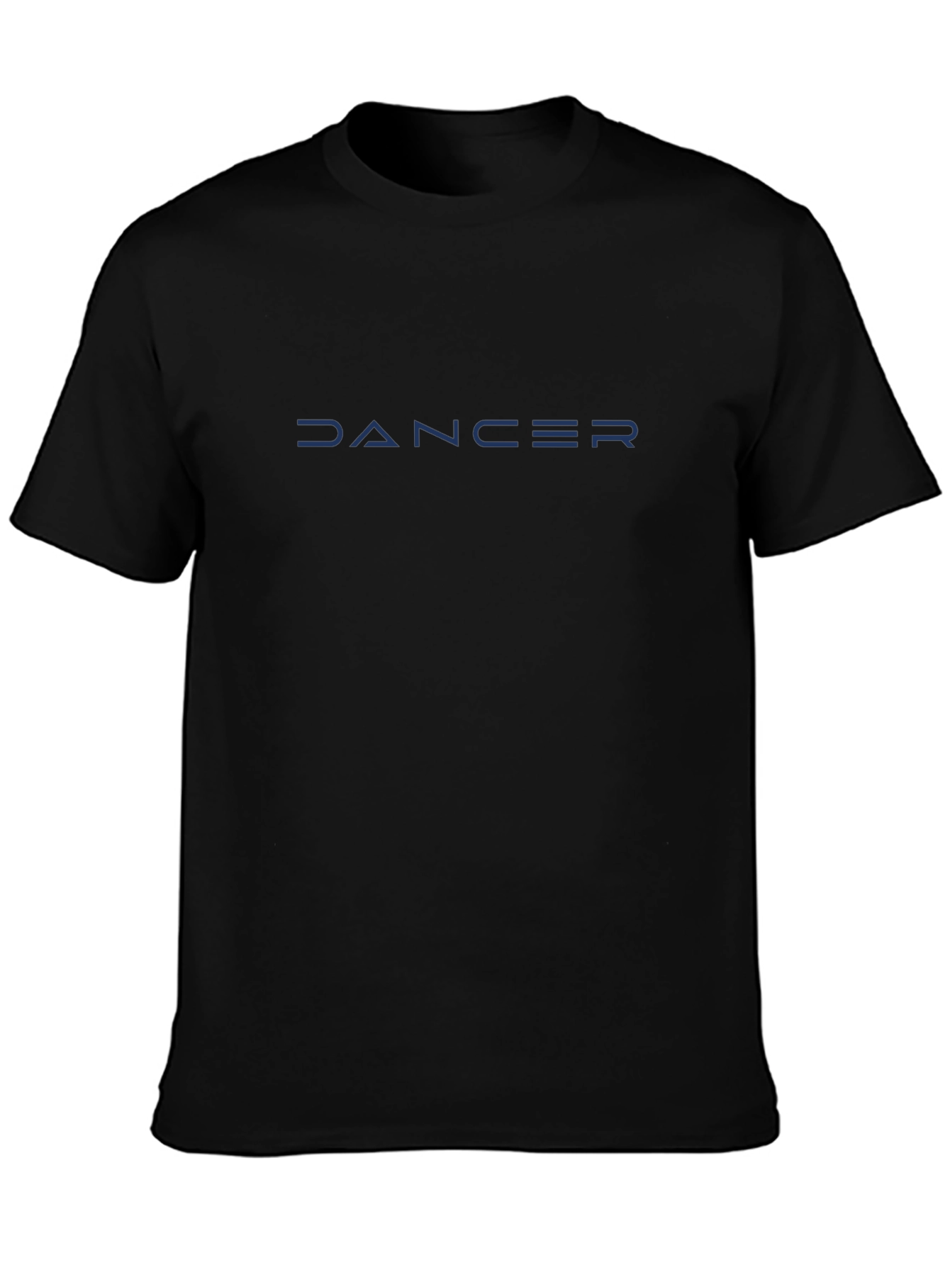 Dancer Graphic T-Shirt - Modern Blue Text on Black