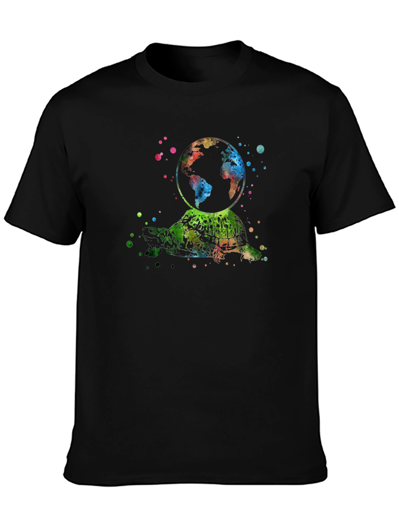 Watercolor Turtle Earth T-Shirt