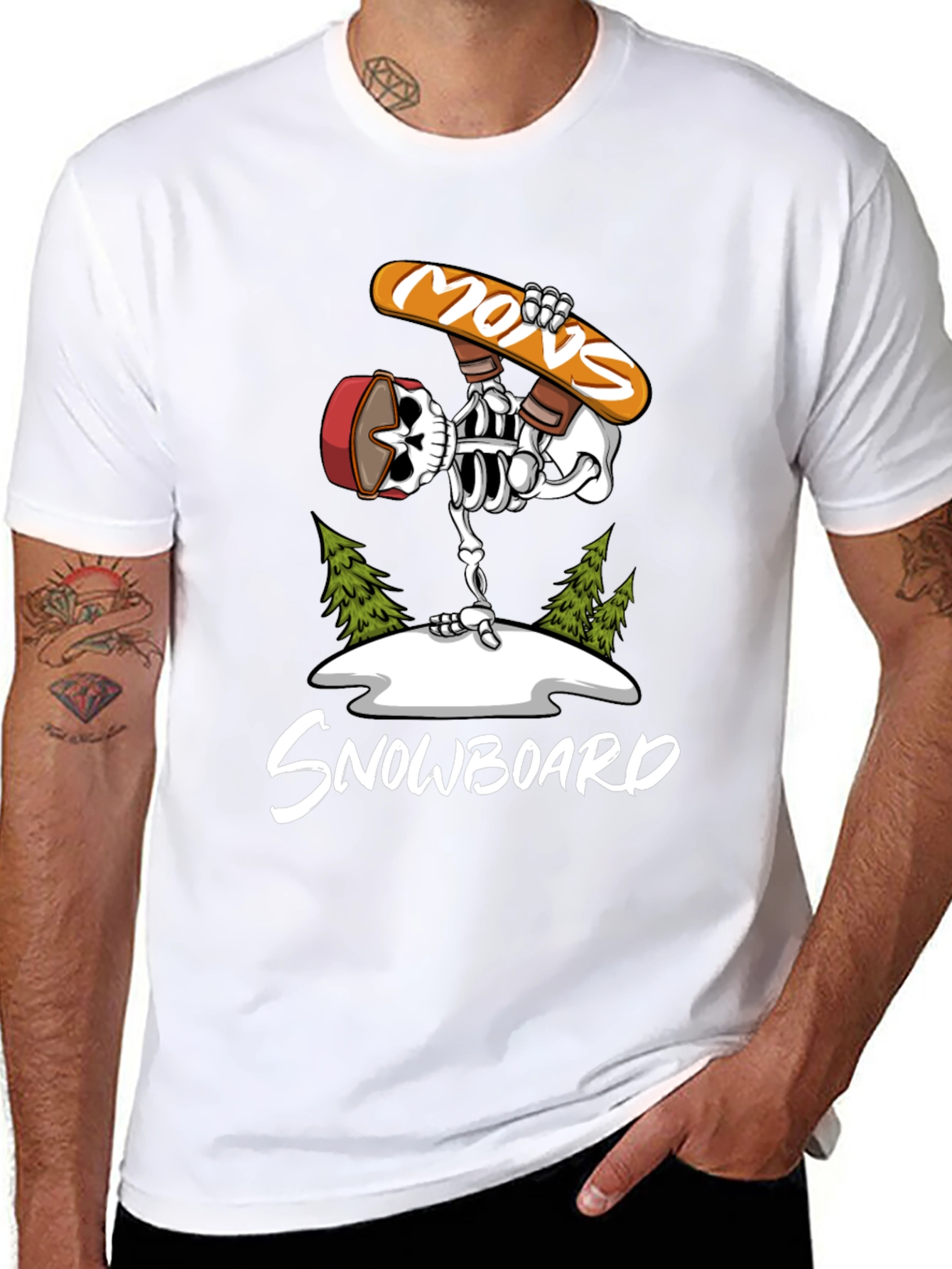 Skeleton Snowboard T-Shirt
