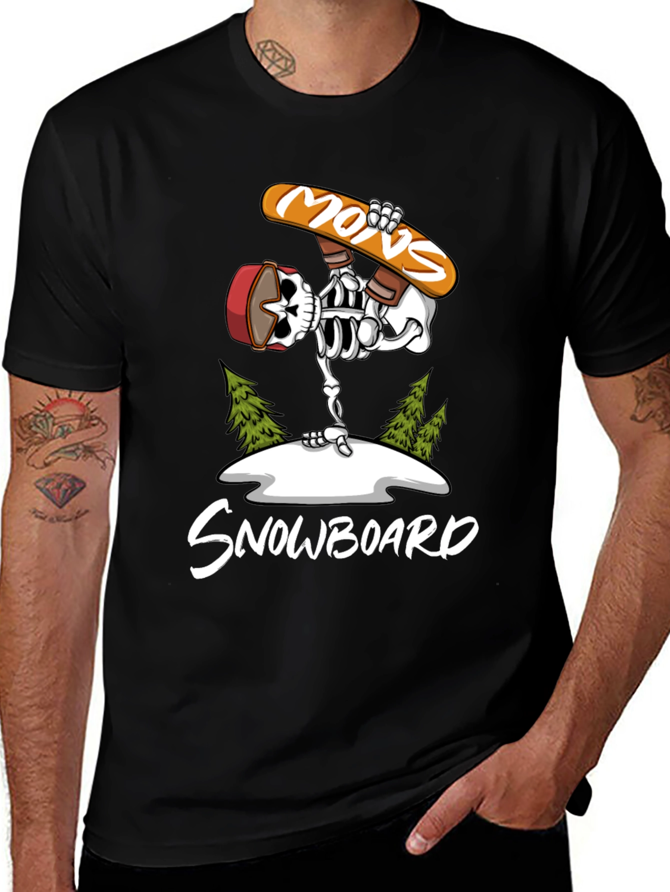Skeleton Snowboard T-Shirt