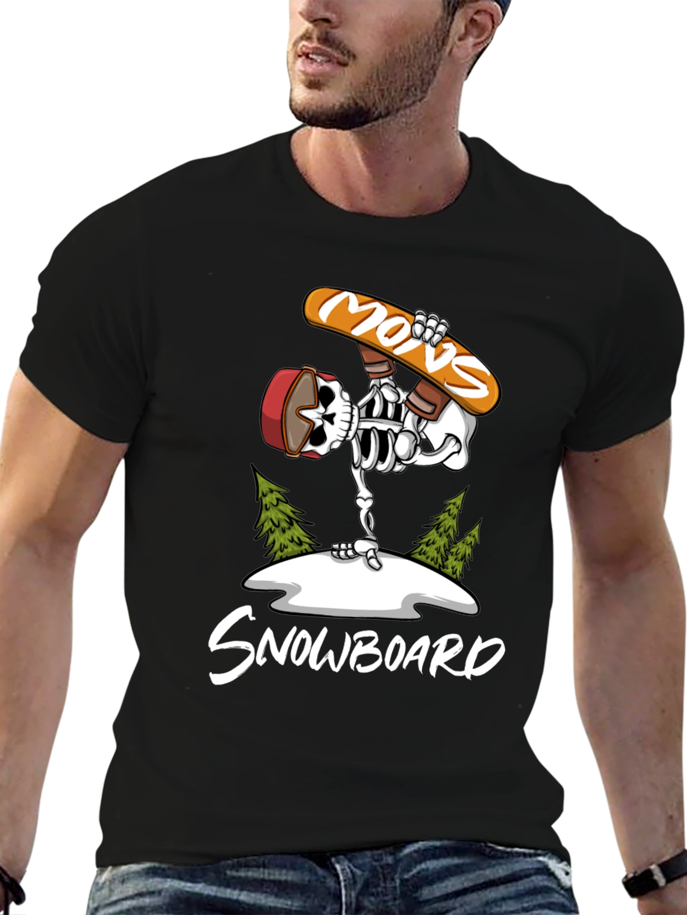 Skeleton Snowboard T-Shirt