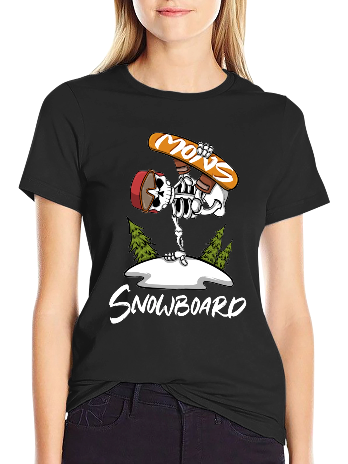 Skeleton Snowboard T-Shirt