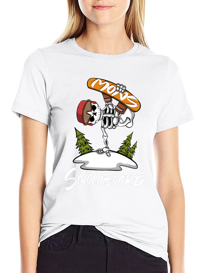 Skeleton Snowboard T-Shirt